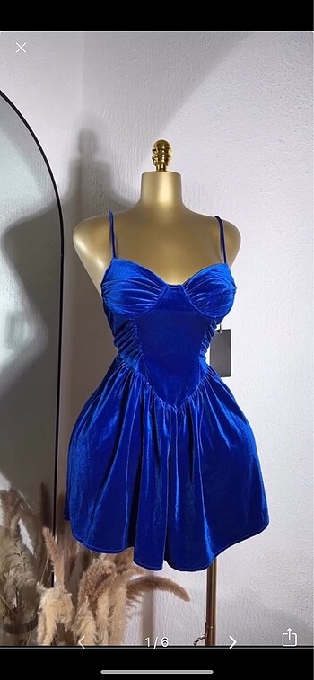 Bershka kadife korse elbise