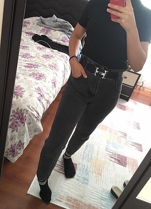 Yüksek bel mom jean
