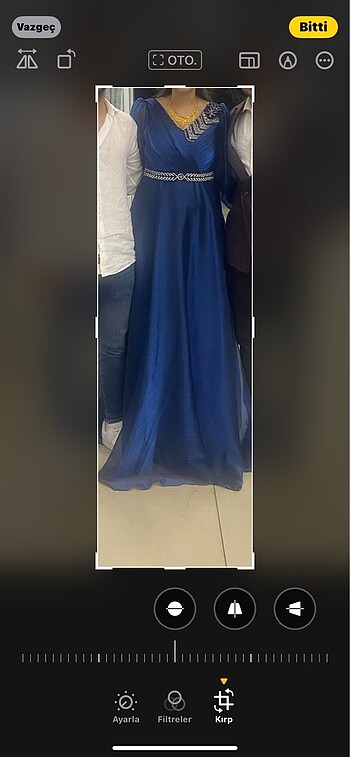 Lacivert abiye - Görsel 3