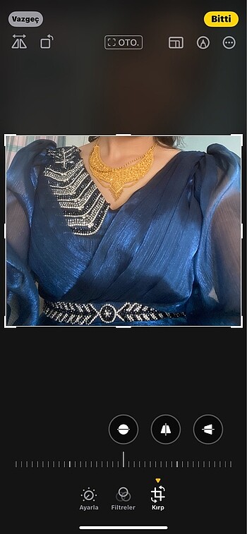 Lacivert abiye - Görsel 2