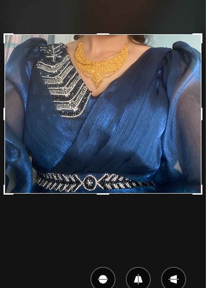 Lacivert abiye - Görsel 2