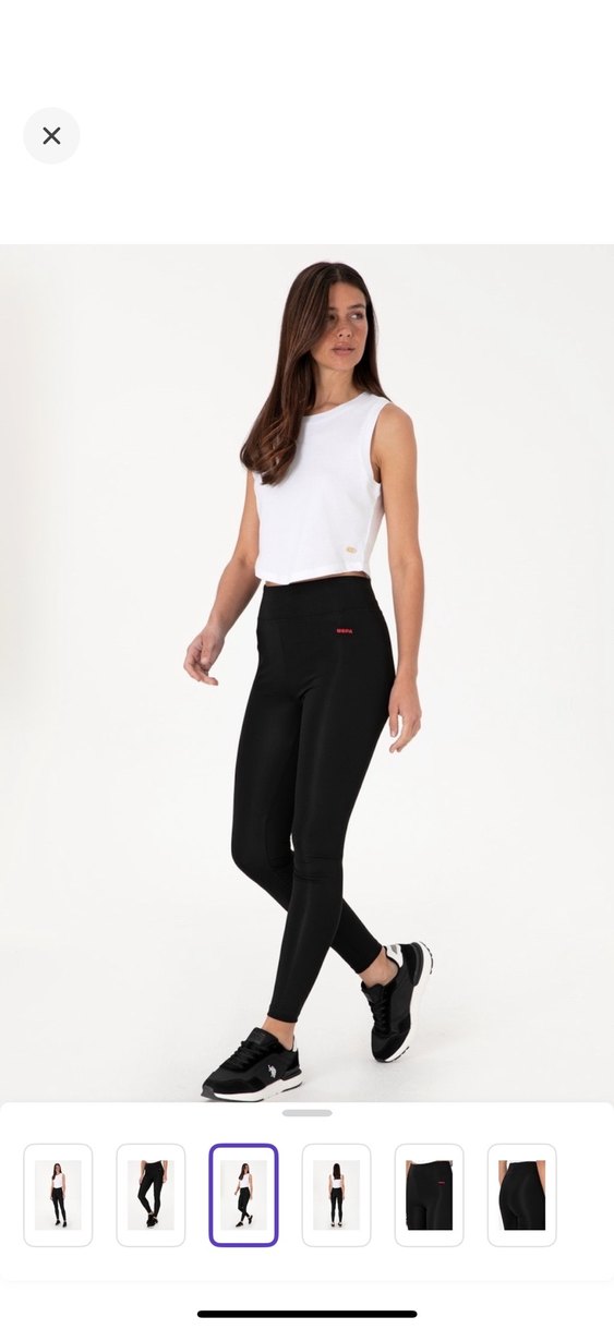 Siyah Midi Spor Tayt Kadın - Görsel 2