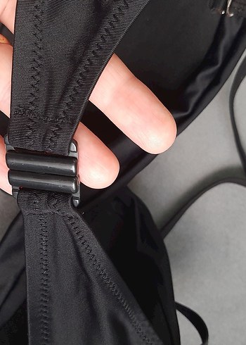 40 Beden siyah Renk Siyah Bikini Üstü