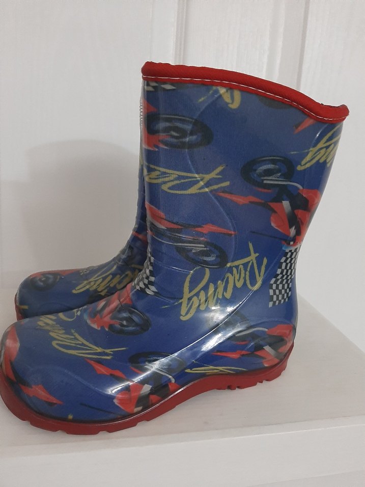 Mavi Desenli Lastik Erkek Çizme - Görsel 3