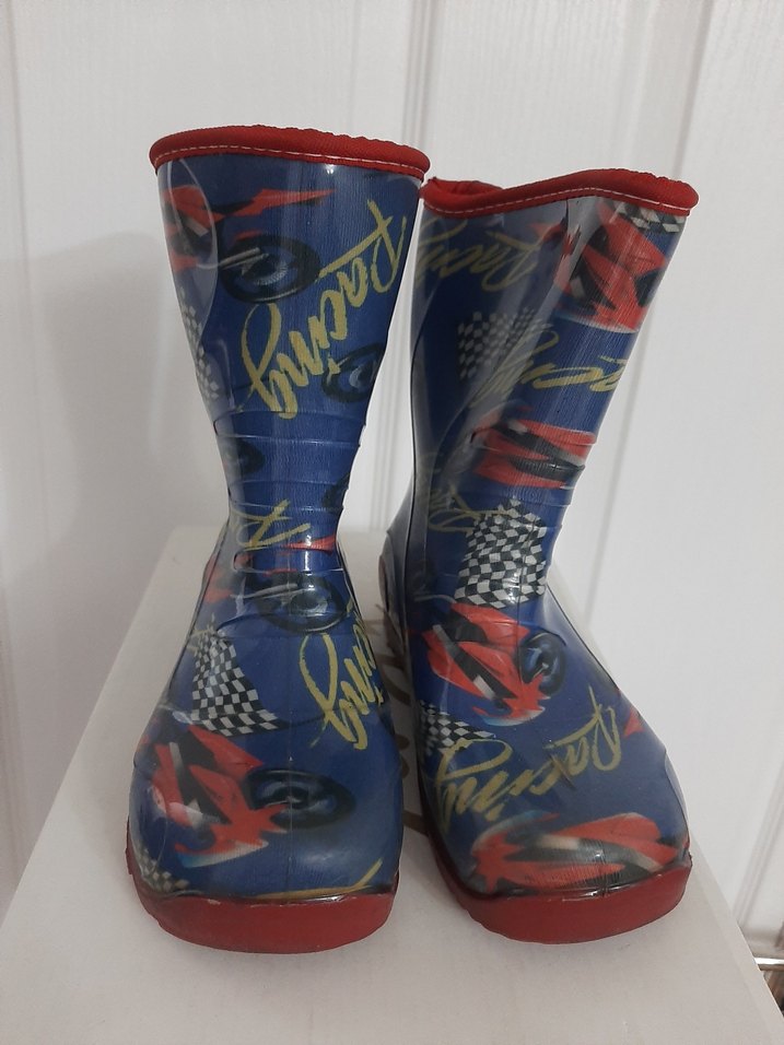 Mavi Desenli Lastik Erkek Çizme - Görsel 2