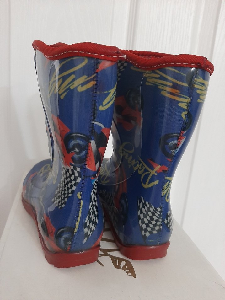 Mavi Desenli Lastik Erkek Çizme - Görsel 4