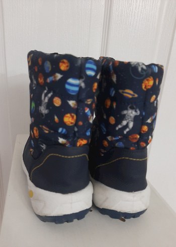 Erkek Çocuk Mavi Desenli Cırt Cırtlı Bot - Görsel 4