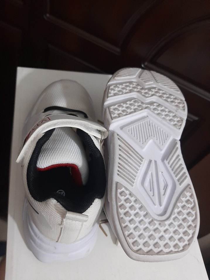 Beyaz Erkek Çocuk Spor Ayakkabı Velcro - Görsel 5