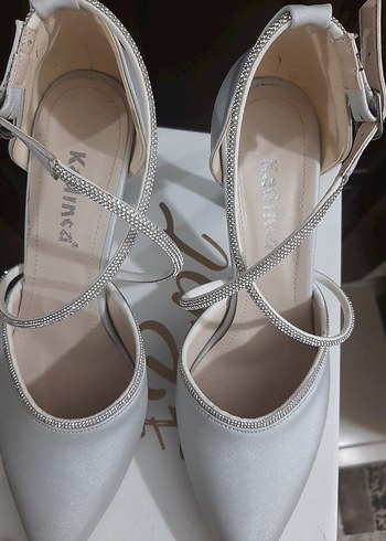 40 Beden beyaz Renk Beyaz Stiletto Topuklu Kadın Abiye Ayakkabı