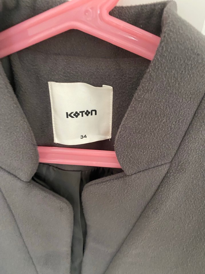 Gri Uzun Kadın Kaban - Görsel 4