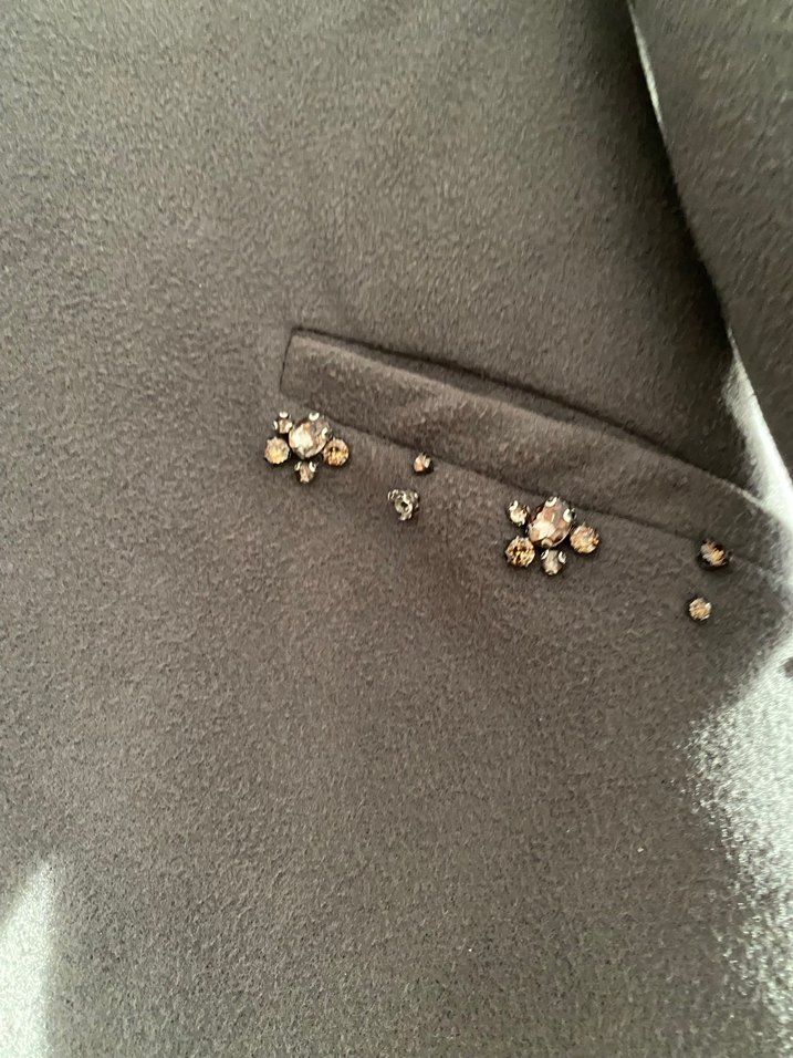 Gri Uzun Kadın Kaban - Görsel 3