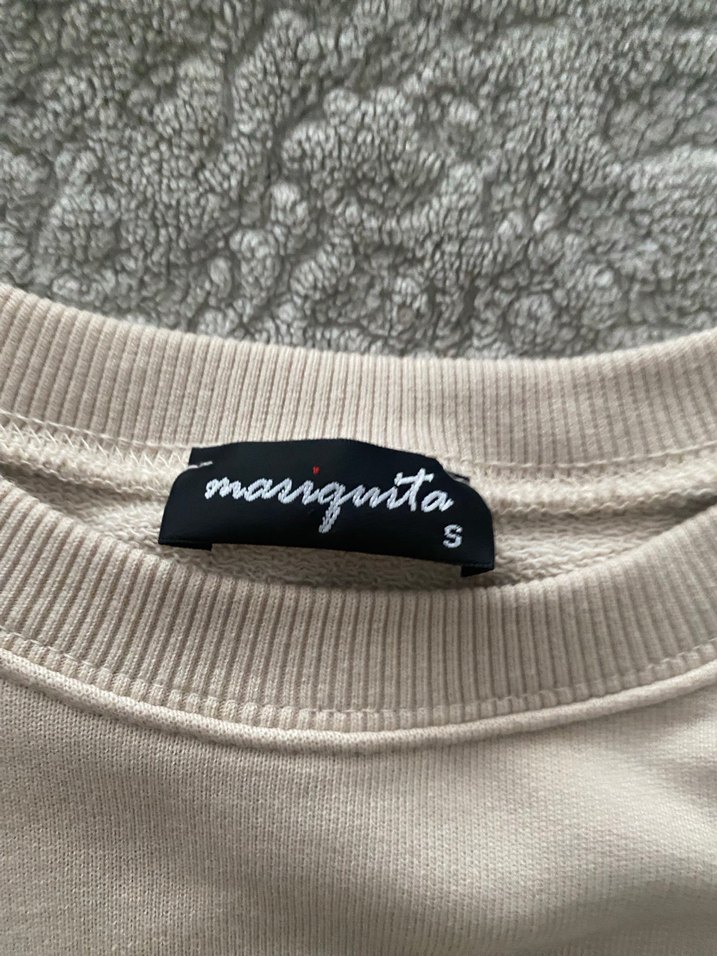 Püsküllü Kadın Sweatshirt Gri Rahat Kesim - Görsel 3