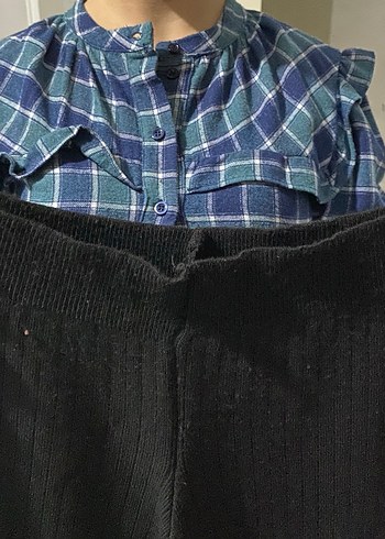 Siyah yarım balıkci orgu crop kazak pantolon triko Alt ust takim - Görsel 6