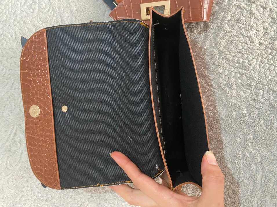 Kahverengi Deri Kemerli Kadın Çanta - Görsel 2