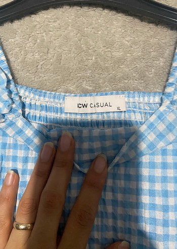 Mavi  Kadın Bluz, - Görsel 3