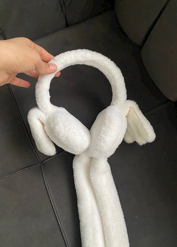 Beyaz Peluş kulaklik - Görsel 2