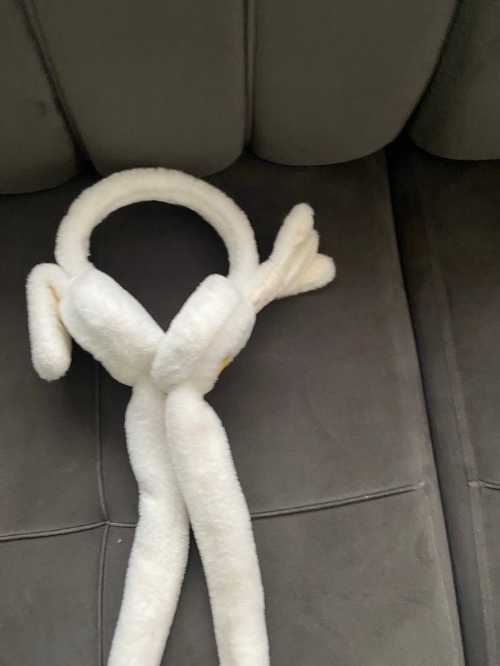 Beyaz Peluş kulaklik - Görsel 3