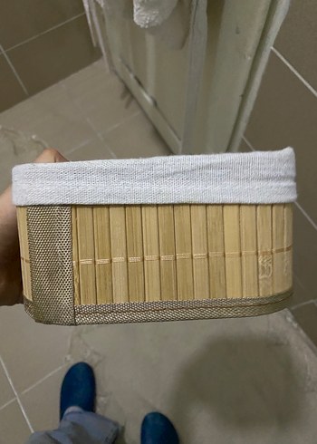 2 li duzenleyici Bej Renkli Depolama Sepeti - Görsel 4