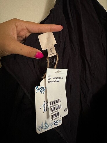 50 Beden H&M Siyah Elbise