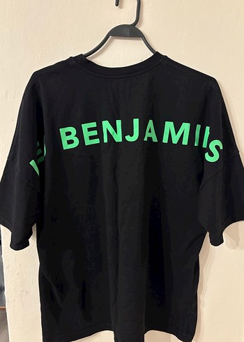 LES BENJAMINS Siyah Erkek Keten Tişört - Görsel 2