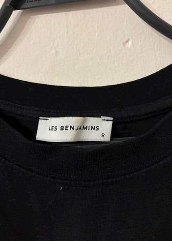 LES BENJAMINS Siyah Erkek Keten Tişört - Görsel 3