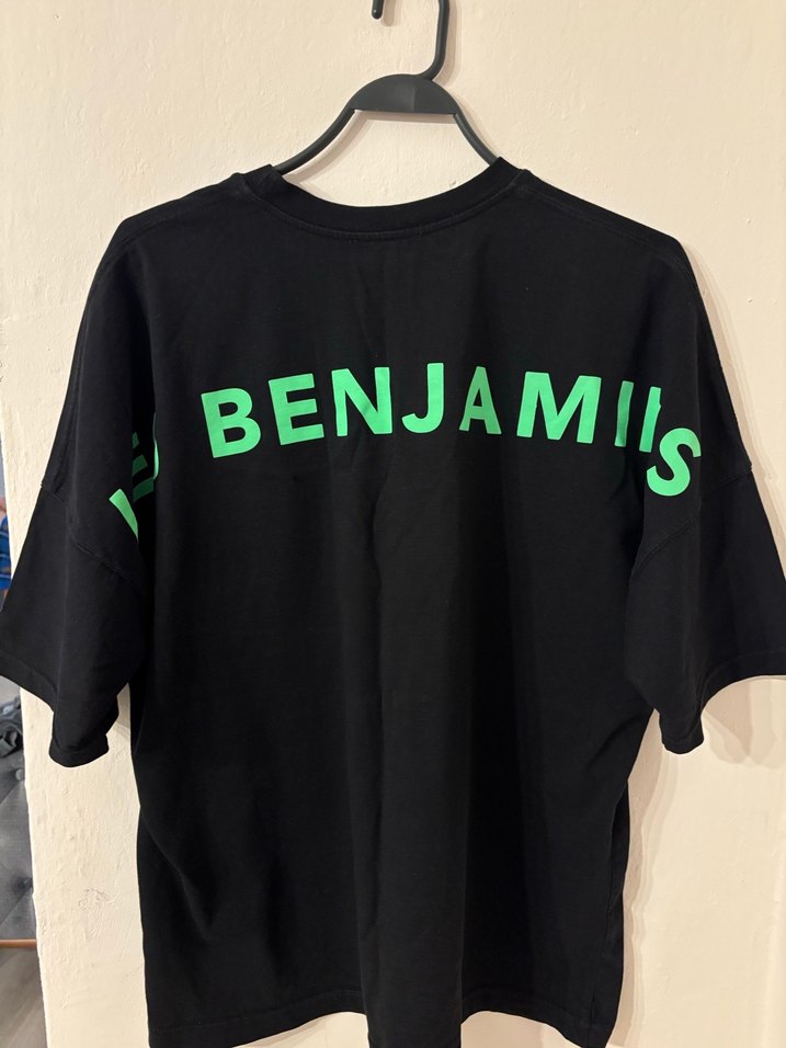 LES BENJAMINS Siyah Erkek Keten Tişört - Görsel 2