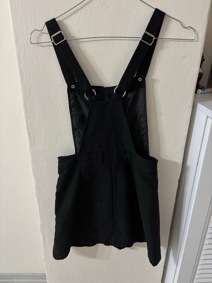 Siyah Askılı Mini Overal - Görsel 2