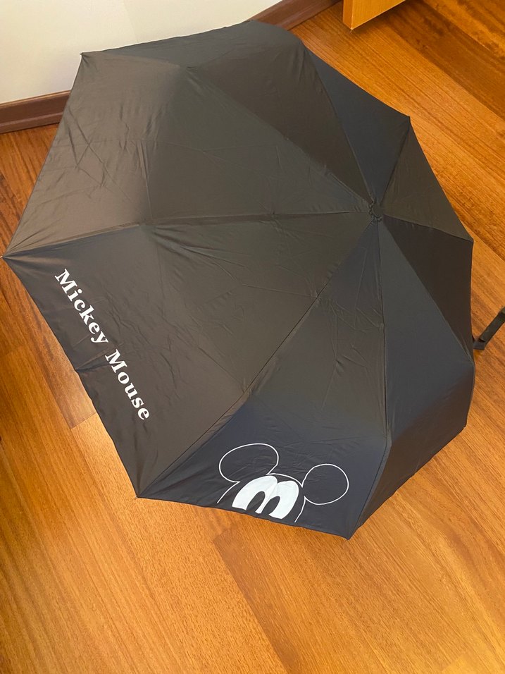 Siyah Mickey mouse Desenli Kadın Şemsiye - Görsel 3