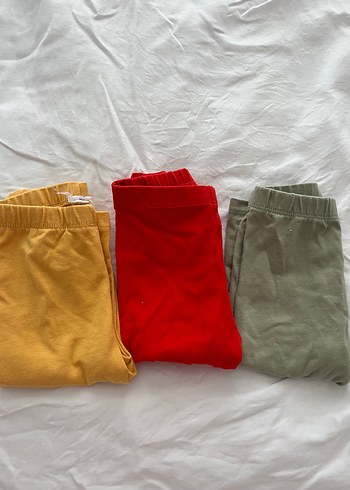 3-6 Ay Beden Kız Çocuk Pamuklu Basic Tayt Seti