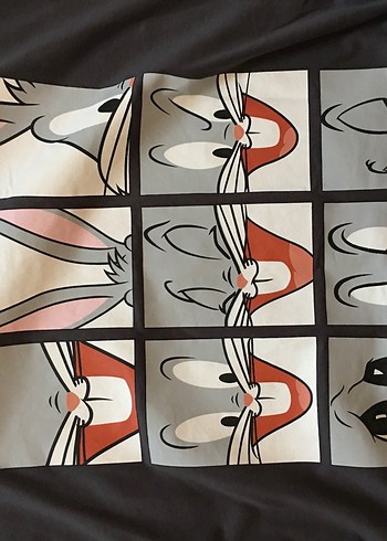 s Beden gri Renk Bugs bunny looney tunes orijinal tshirt