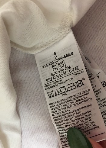 6 Yaş Beden beyaz Renk Gap Uzun Kollu, Uzay Baskılı Beyaz tshirt