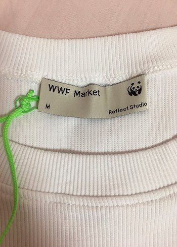 Reflect studio wwf Minimalist Geyik fitilli beyaz Tişört - Görsel 6