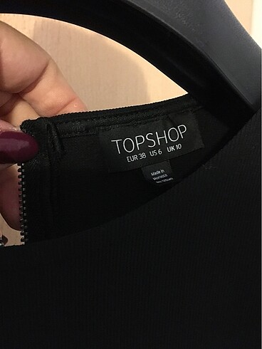 Orijinal Topshop siyah beyaz elbise