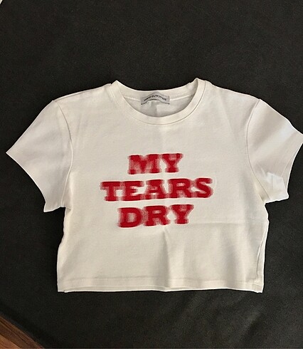 Urban outfitters kırmızı my tears dry crop bluz