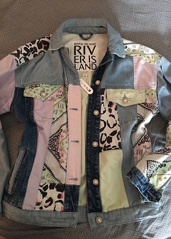 River Island River İsland Patchwork Kot Ceket Tasli