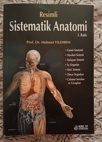 Resimli sistematik anatomi Prof. Dr. Mehmet Yıldırım Nobel tıp k