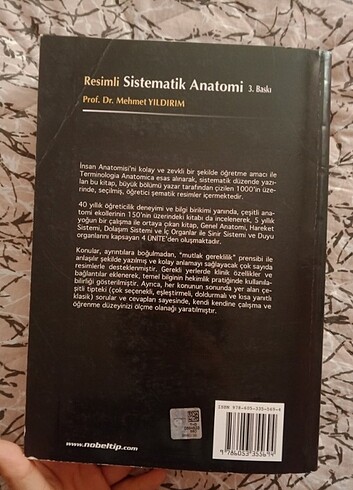 Resimli sistematik anatomi Prof. Dr. Mehmet Yıldırım Nobel tıp k