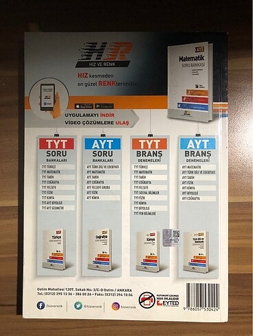  Beden Hız ve Renk Yayınları Ayt Matematik Soru Bankası