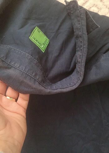 DeFacto lacivert Keten Kısa Kollu Erkek Gömlek - Görsel 6