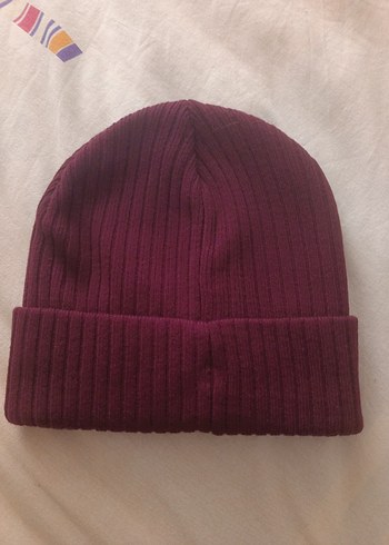 Bordo Kadın Örgü Bere - Görsel 2