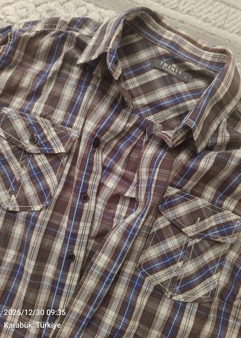 Erkek ekoseli uzun Kollu Düğmeli Gömlek - Görsel 3