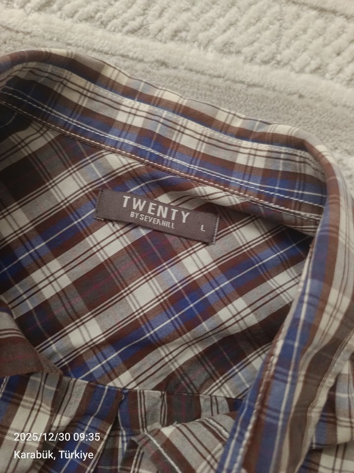 Erkek ekoseli uzun Kollu Düğmeli Gömlek - Görsel 2