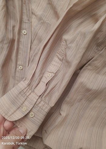 Bej Keten Erkek Gömlek, uzun Kollu, Rahat Kesim Ramsey - Görsel 3