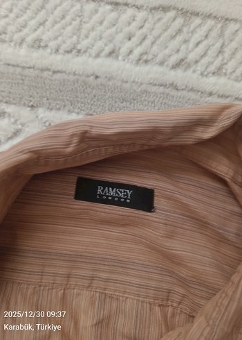 Bej Keten Erkek Gömlek, uzun Kollu, Rahat Kesim Ramsey - Görsel 2