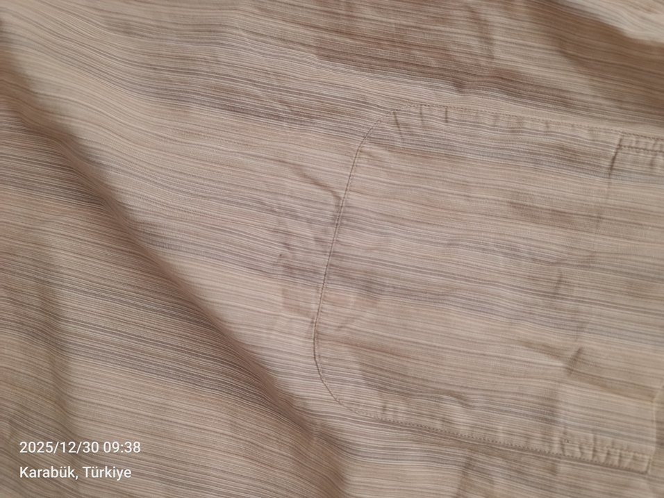 Bej Keten Erkek Gömlek, uzun Kollu, Rahat Kesim Ramsey - Görsel 4