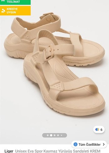 Bej erkek Günlük Bantlı Sandalet eva - Görsel 7