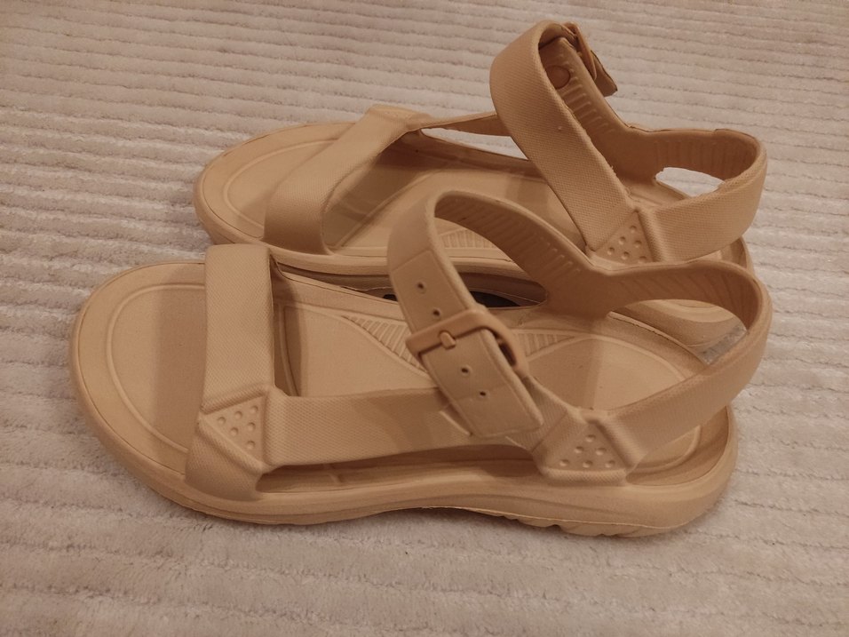 Bej erkek Günlük Bantlı Sandalet eva - Görsel 3