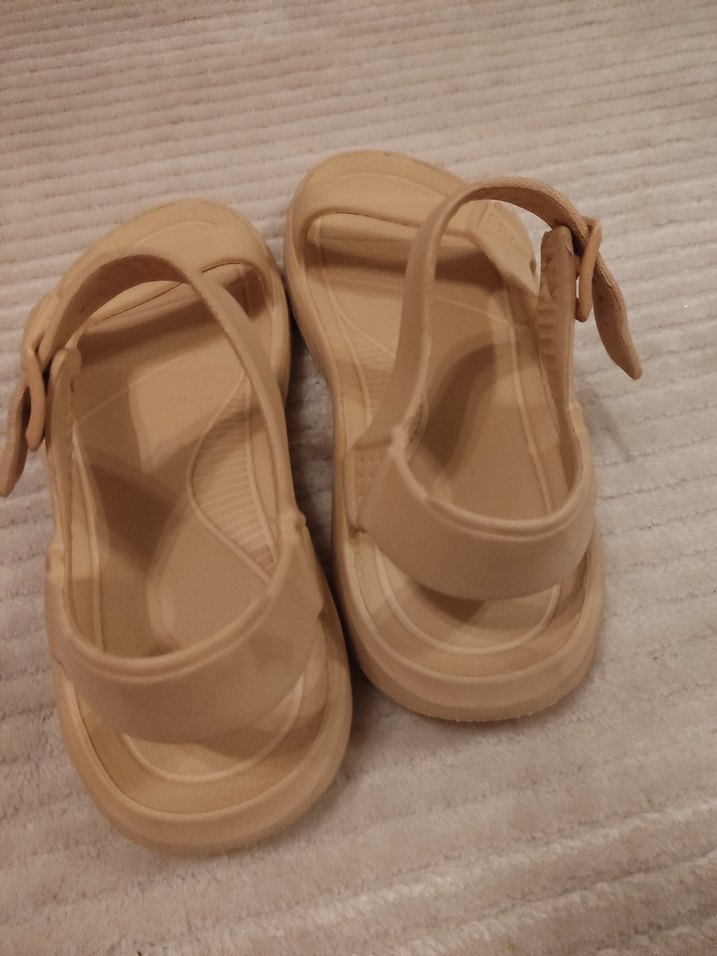 Bej erkek Günlük Bantlı Sandalet eva - Görsel 2