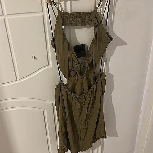xl Beden H&m haki yeşili kısa elbise