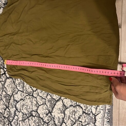 xl Beden haki Renk H&m haki yeşili kısa elbise